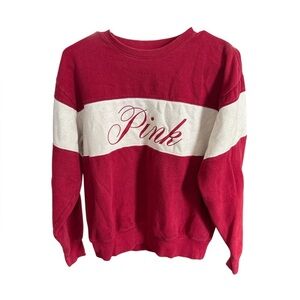 PINK Vintage Color Block Sweater-Size XS